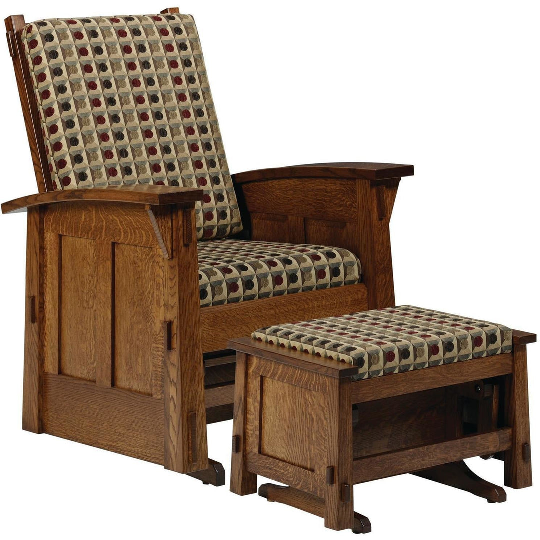 QW Amish Olde Shaker Glider with Ottoman QPWF-5600GLIDEROTT