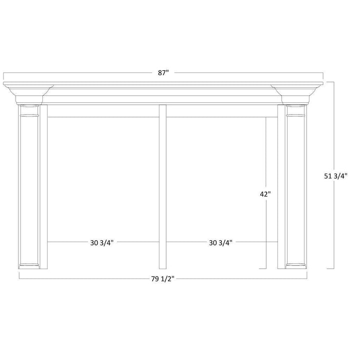 QW Amish Paris Office Double Base & Bookshelf Hutch