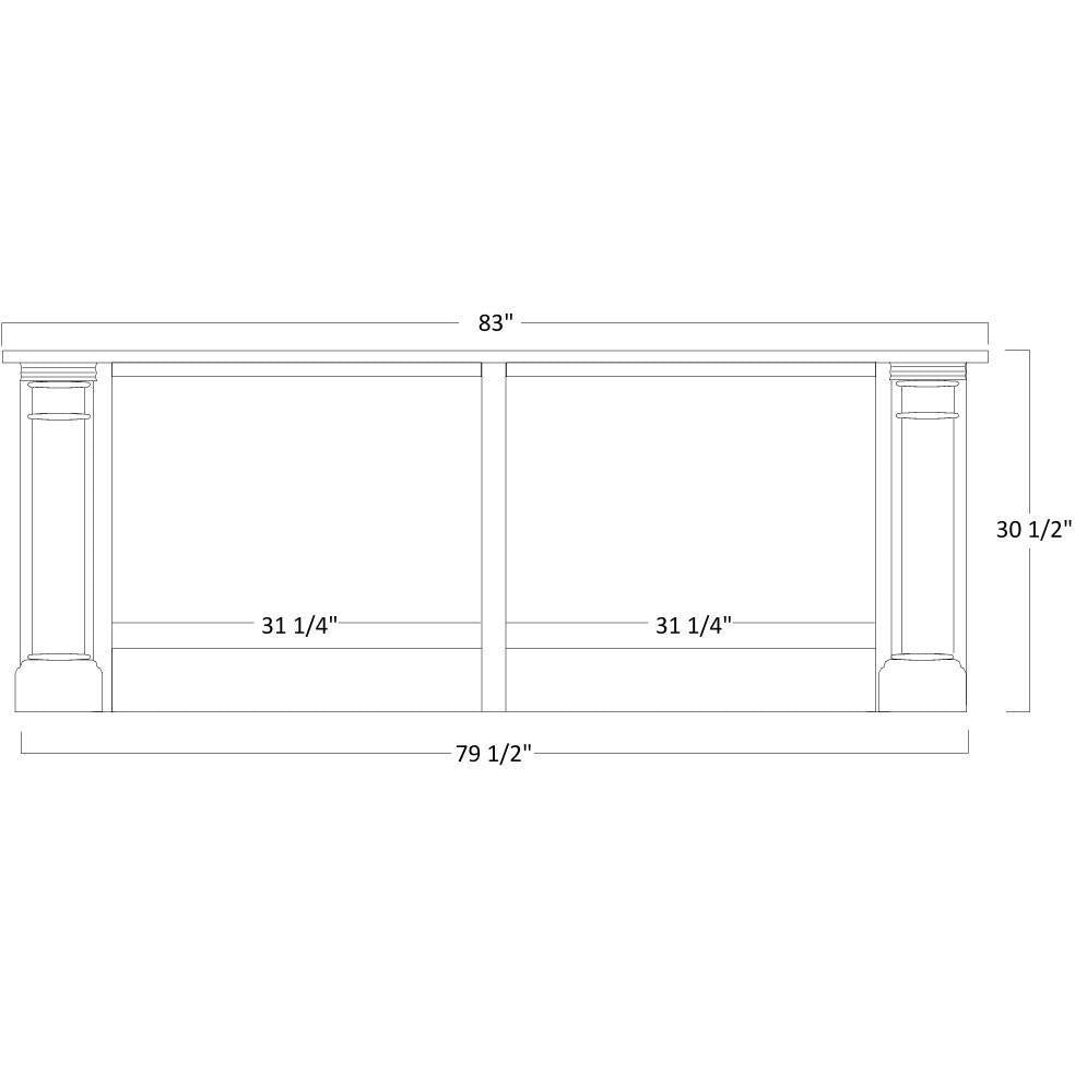 QW Amish Paris Office Double Base & Bookshelf Hutch