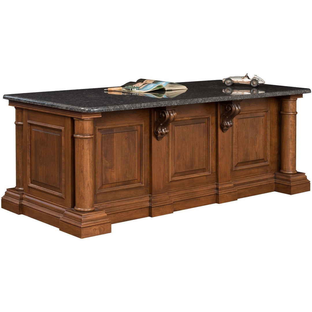 QW Amish Paris Office Executive Desk with Granite Top DWIC-PAR1501GRA