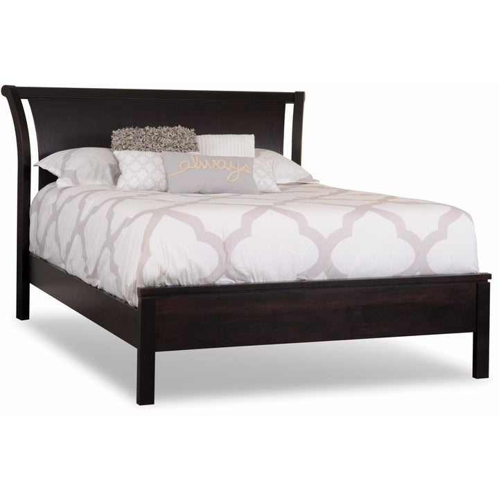 QW Amish Paris Sleigh Bed w/ Low Footboard VSLE-PARIS15"FTBD