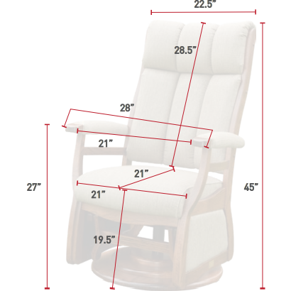 QW Amish Paris Swivel Glider