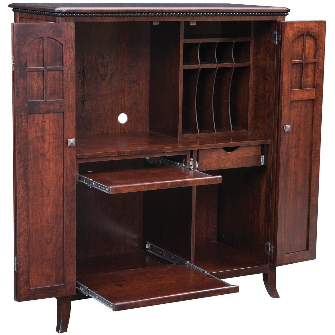 QW Amish Petite Mt Eaton Computer Armoire GPSO-3208