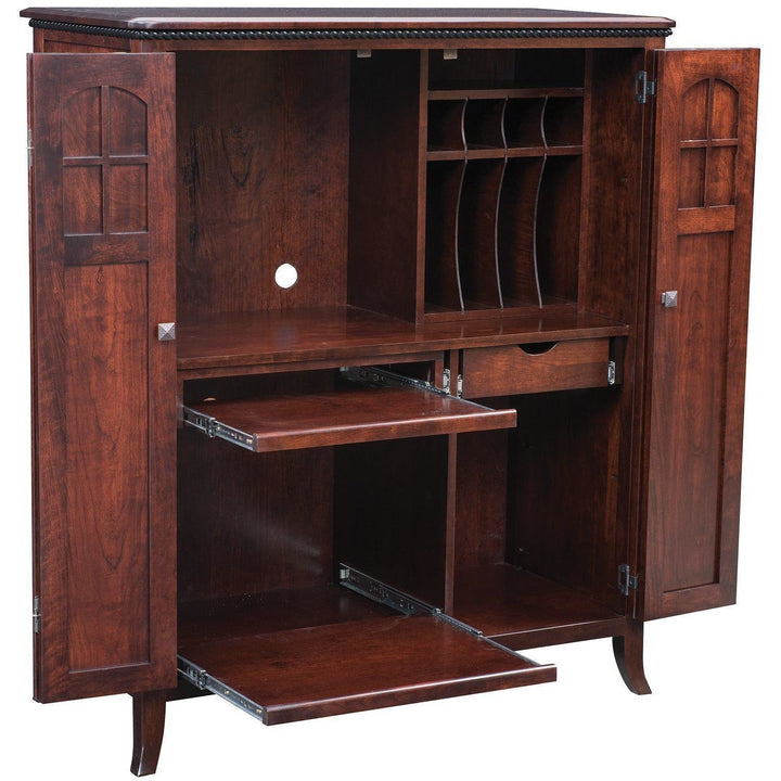 QW Amish Petite Mt Eaton Computer Armoire GPSO-3208