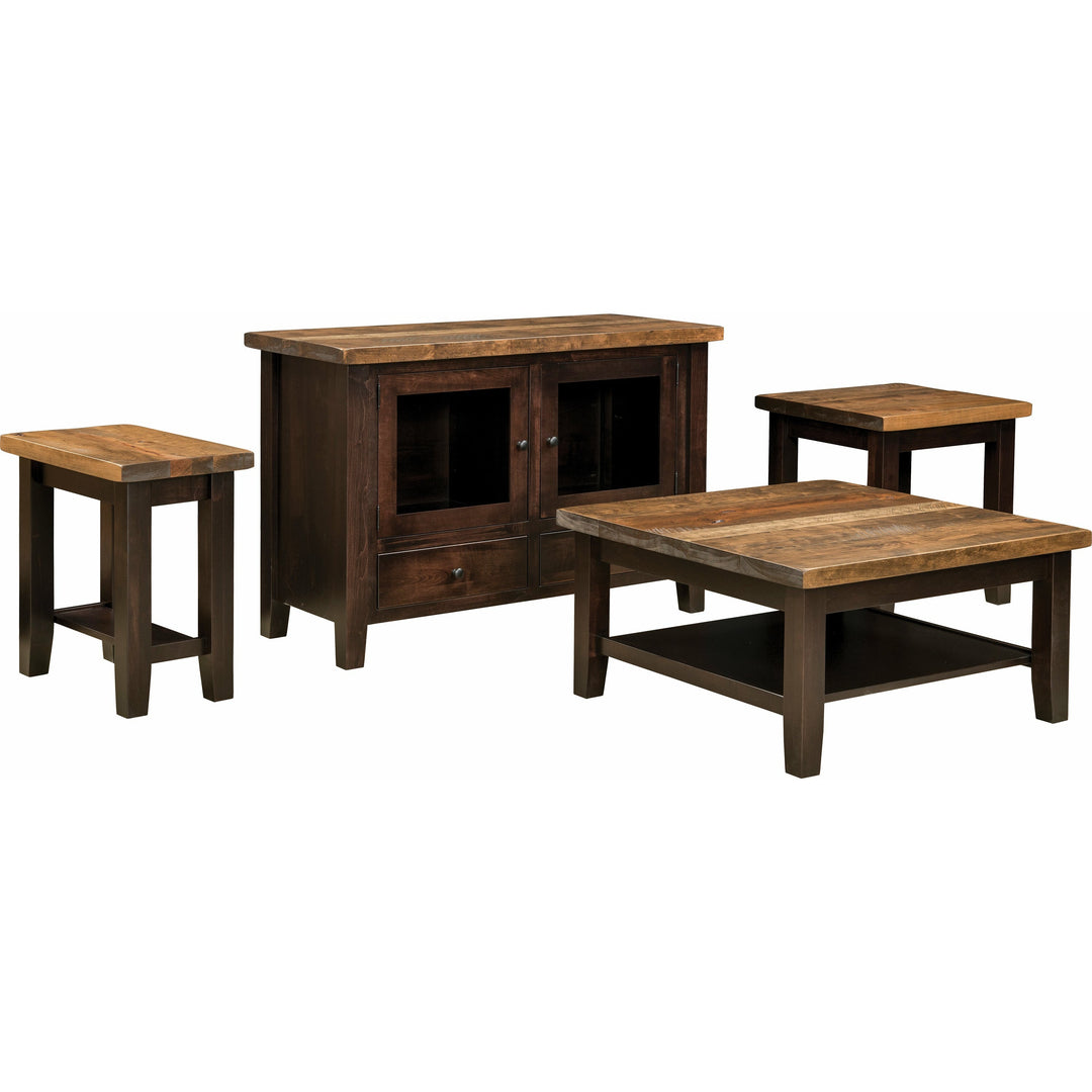 QW Amish Plank Contemporary 3pc Set