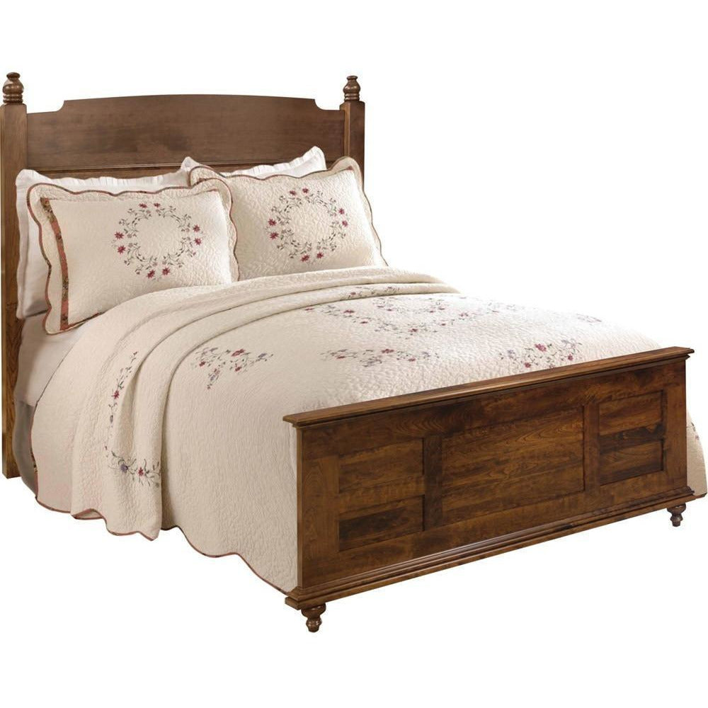 QW Amish Plymouth Bun Feet Bed JPOL-PLY107F