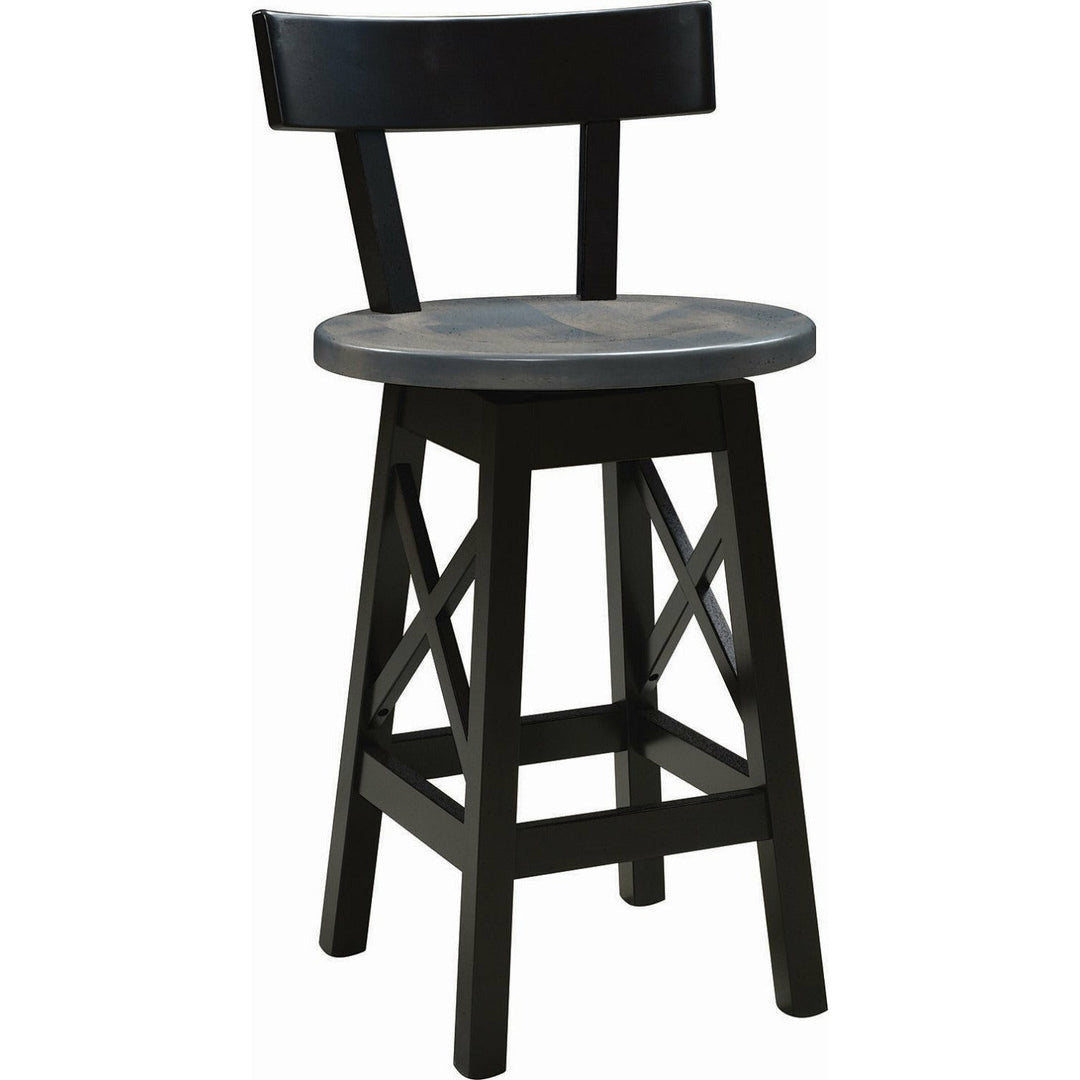 QW Amish Portland Stool w/ Back