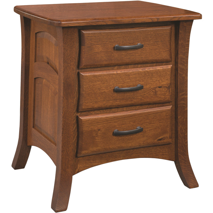 QW Amish Premier Galveston 3 Drawer Nightstand MLEC-GS1004