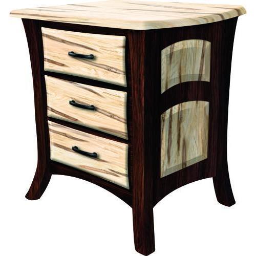 QW Amish Premier Galveston 3 Drawer Nightstand MLEC-GS1004