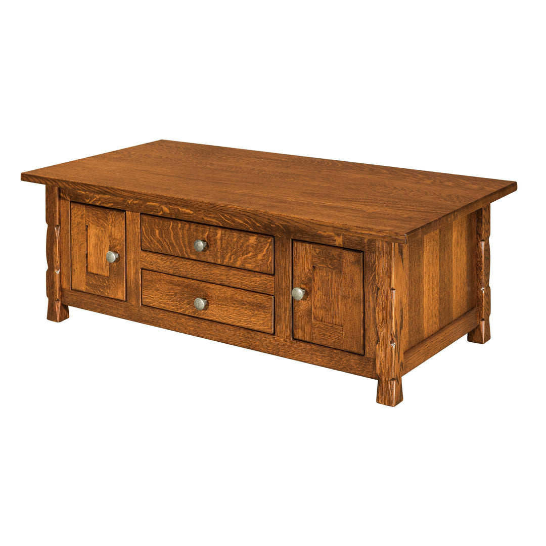 QW Amish Rock Island Enclosed Coffee Table