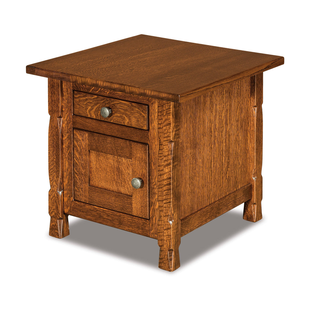 QW Amish Rock Island Enclosed End Table