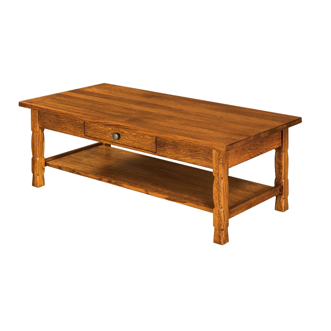 QW Amish Rock Island Open Coffee Table