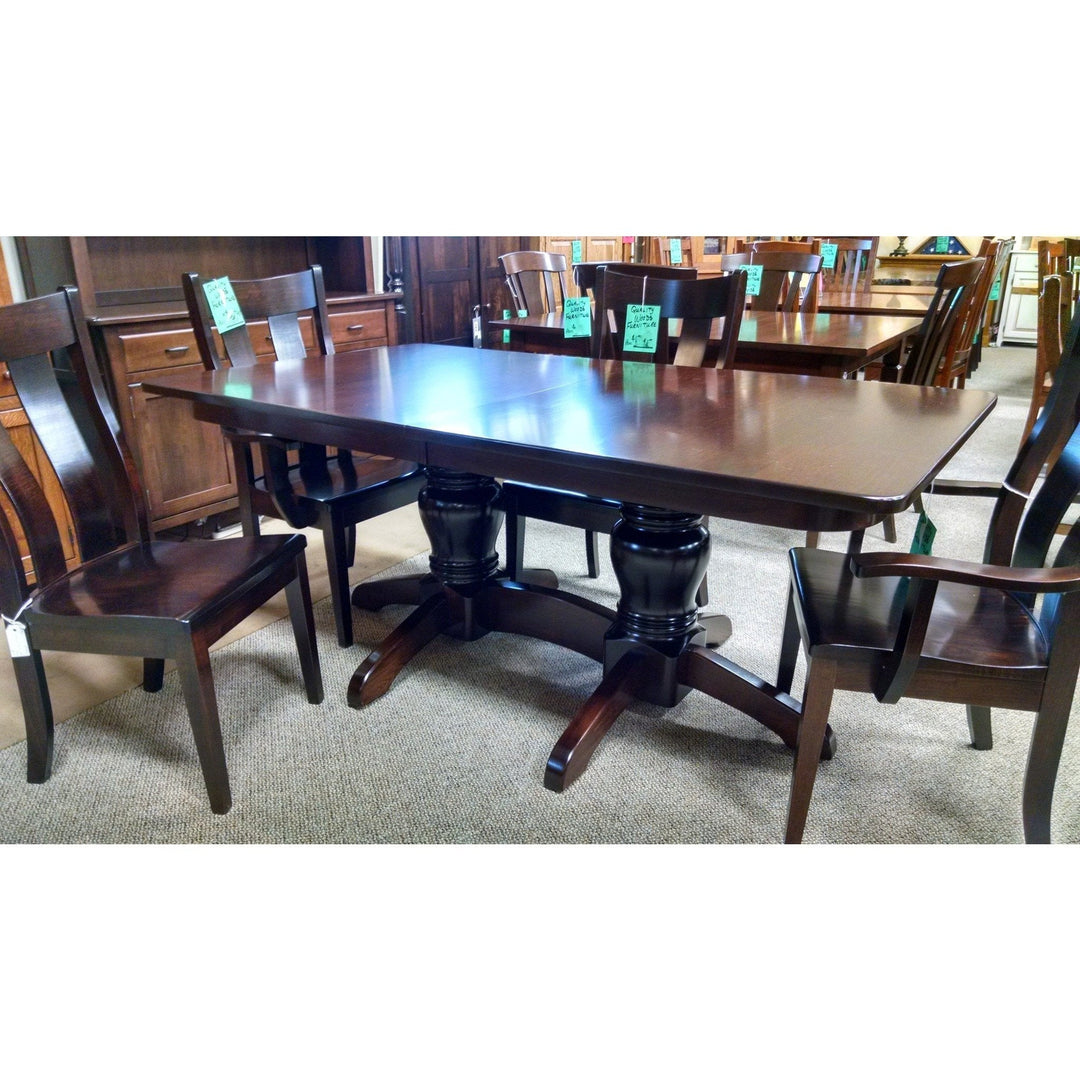 QW Amish Round Mission 7pc Dining Set UDPKG:WBFE-ROUNDMISSIONHRSY-RICHFIELD