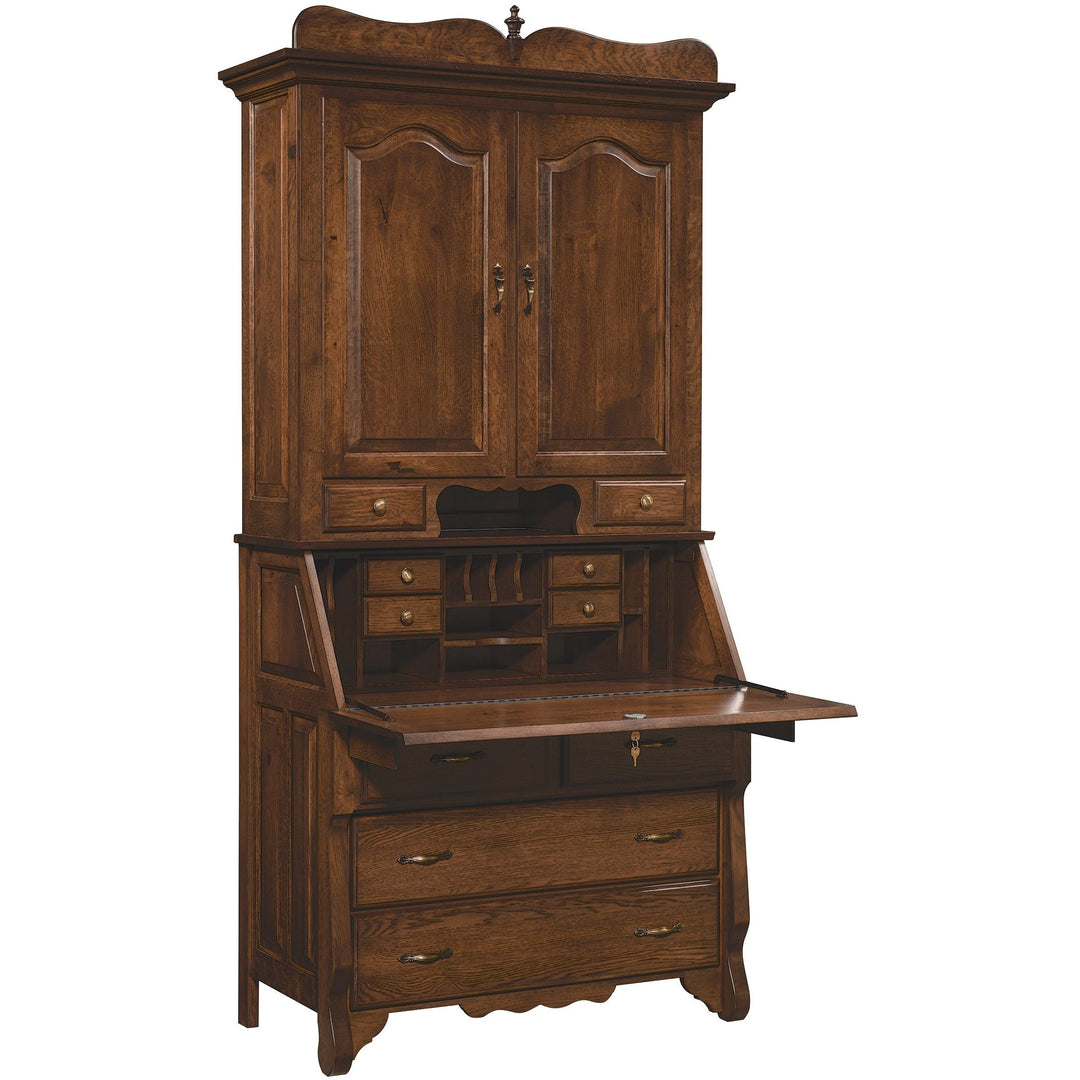 QW Amish Secretary Desk with Hutch