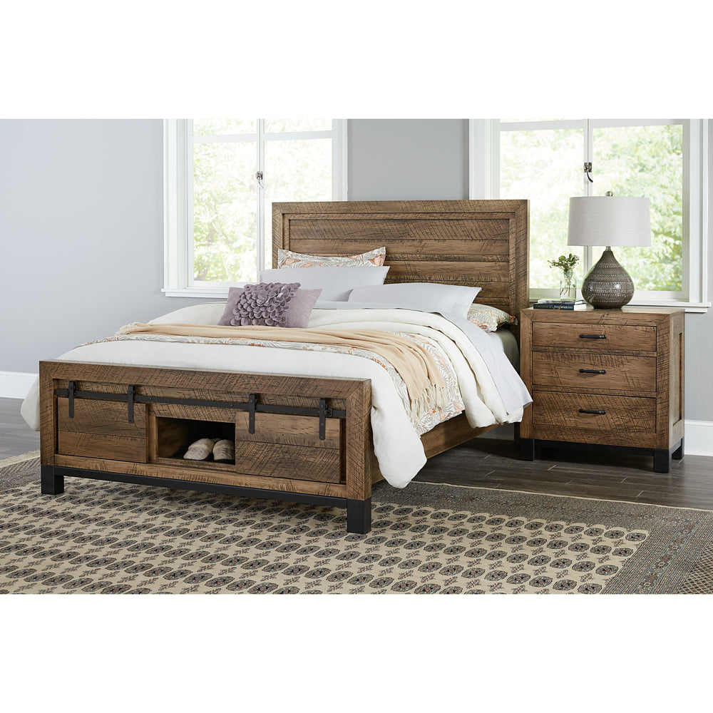 QW Amish Sonoma Rough Sawn 3 Drawer Nightstand