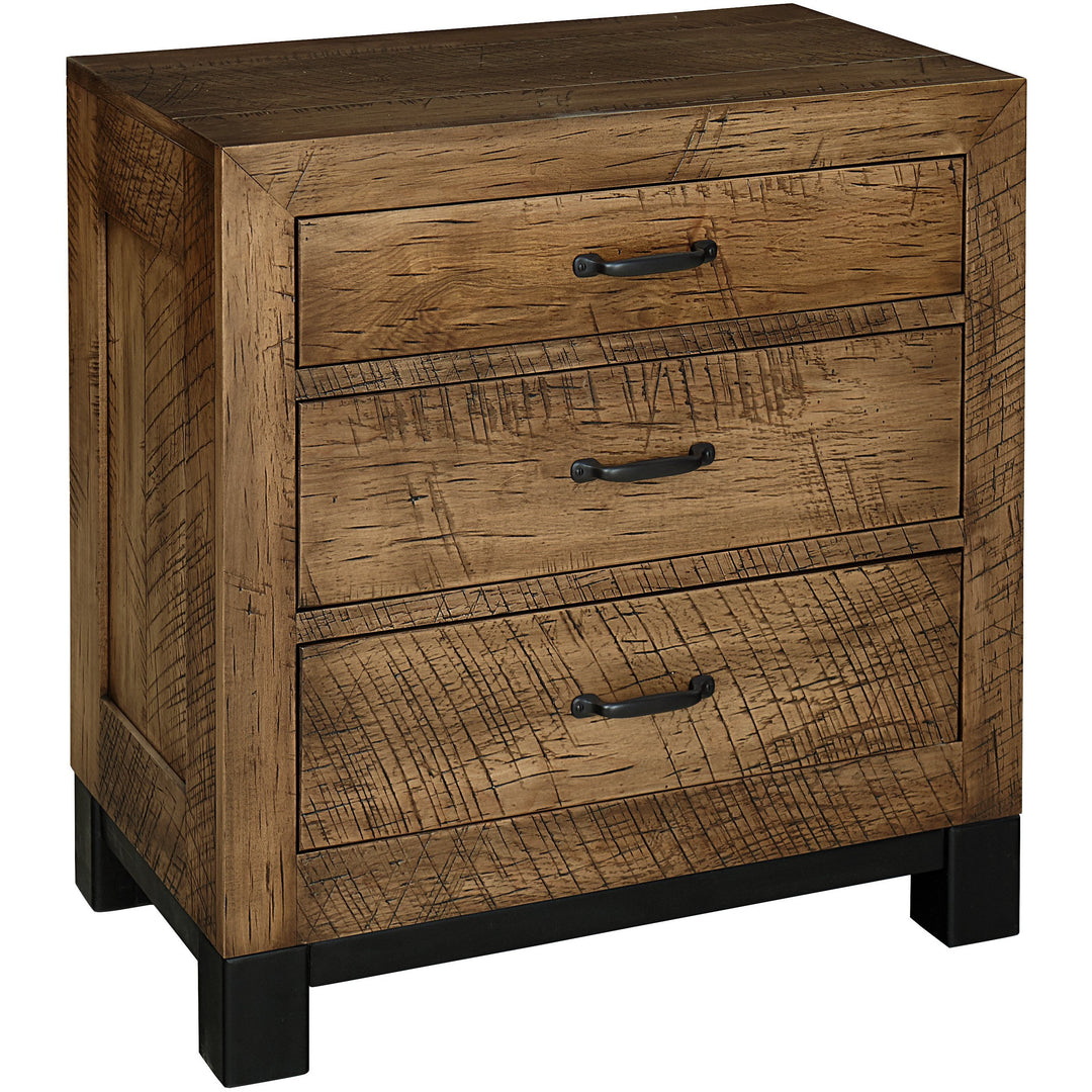 QW Amish Sonoma Rough Sawn 3 Drawer Nightstand