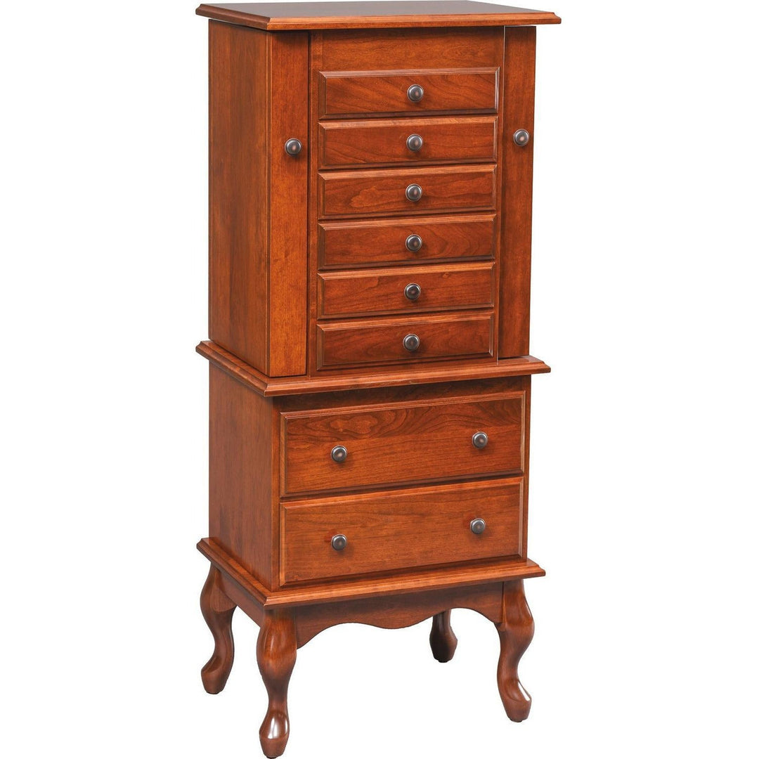 QW Amish Split Queen Anne Jewelry Armoire WMIS-11JEWELRYARMOIRE