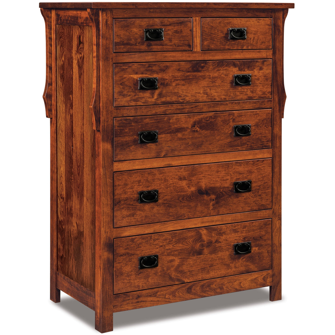 QW Amish Stick Mission 6 Drawer Chest