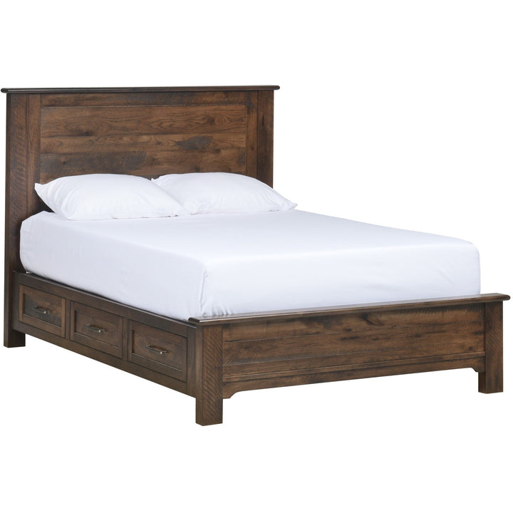 QW Amish Teton Panel Storage Bed