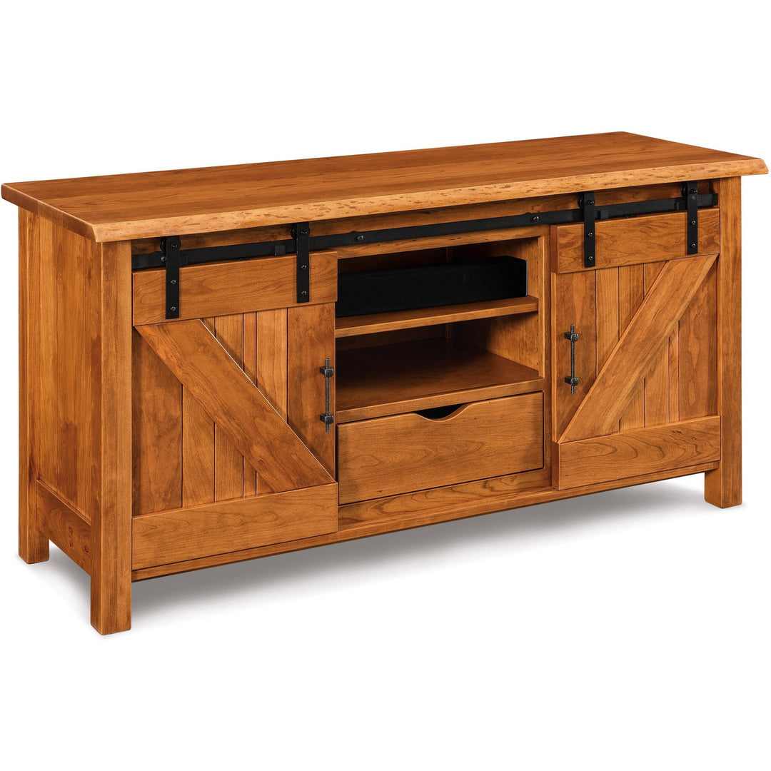 QW Amish Timbra 60" Live Edge Media Console