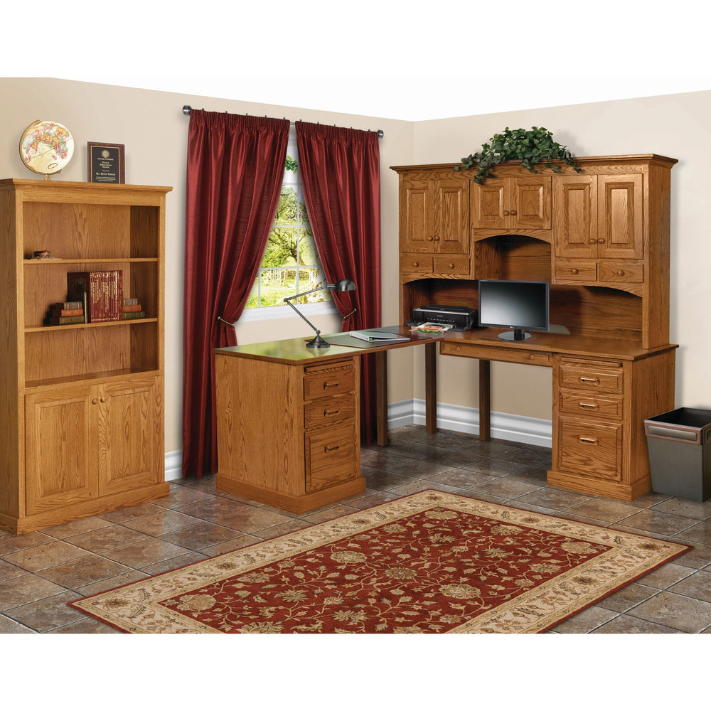 QW Amish Traditional L Desk w/ Optional Hutch