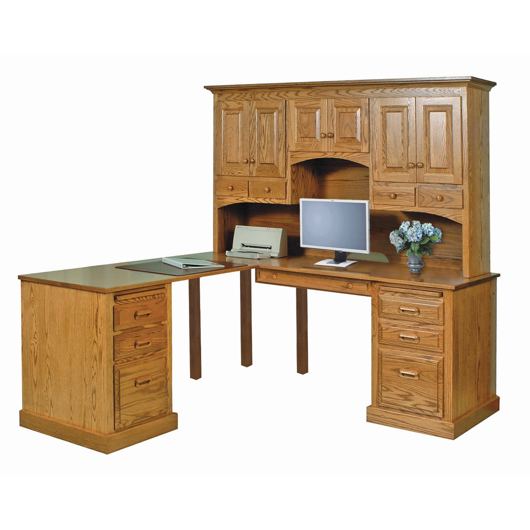 QW Amish Traditional L Desk w/ Optional Hutch