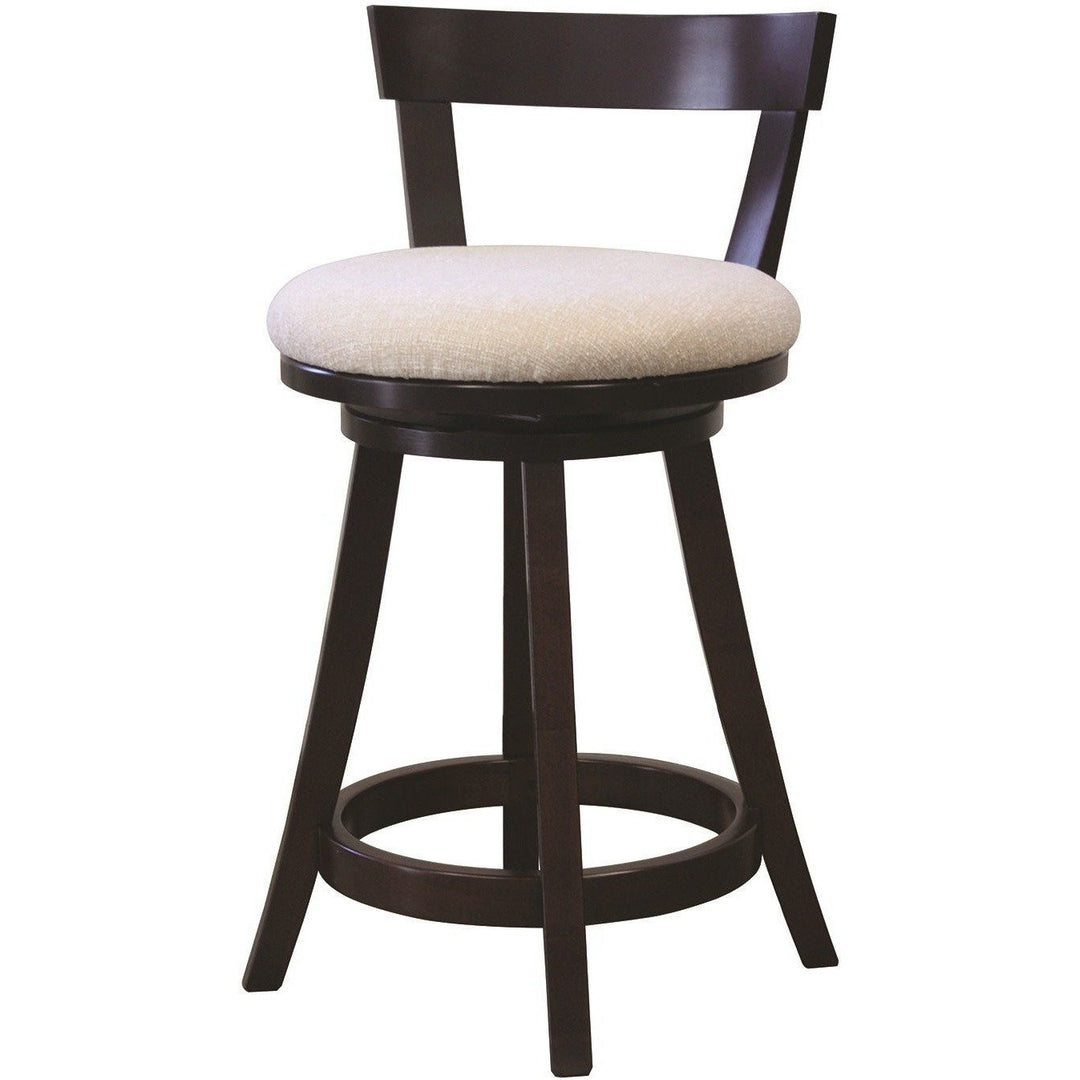 QW Amish Turnstone Swivel Stool w/ Back & Padded Seat OGYA-1125-PADDED-FABRIC