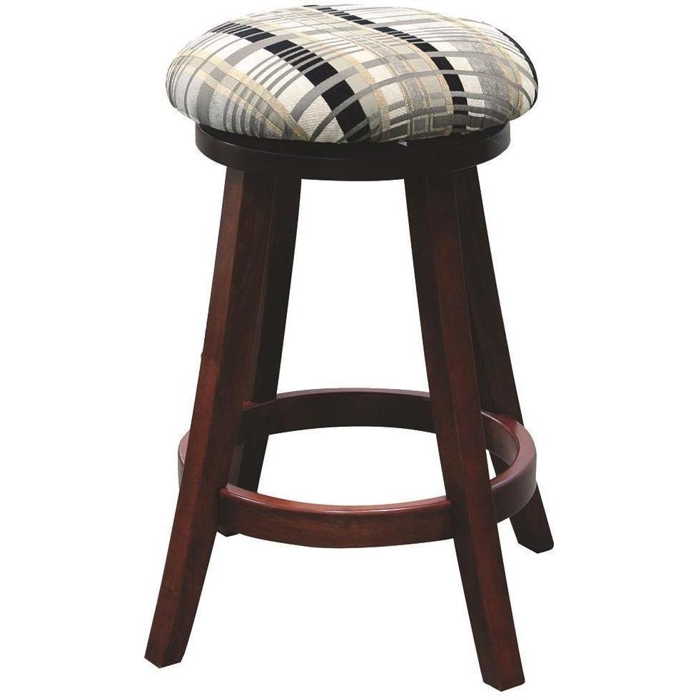 QW Amish Turnstone Swivel with Padded Seat Stool OGYA-125-PADDED-FABRC