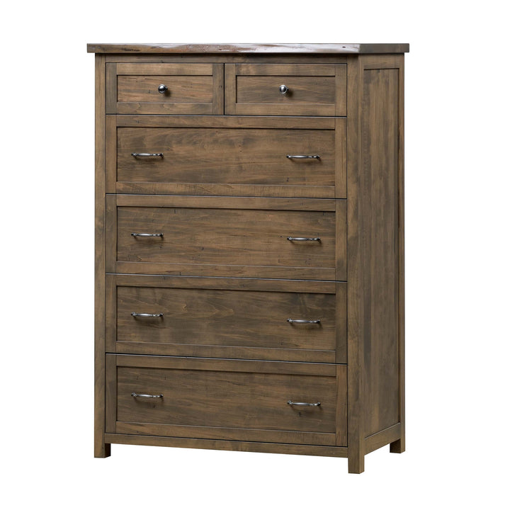 QW Amish Tuscany Live Edge 6 Drawer Chest