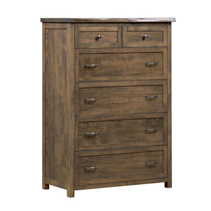 QW Amish Tuscany Live Edge 6 Drawer Chest