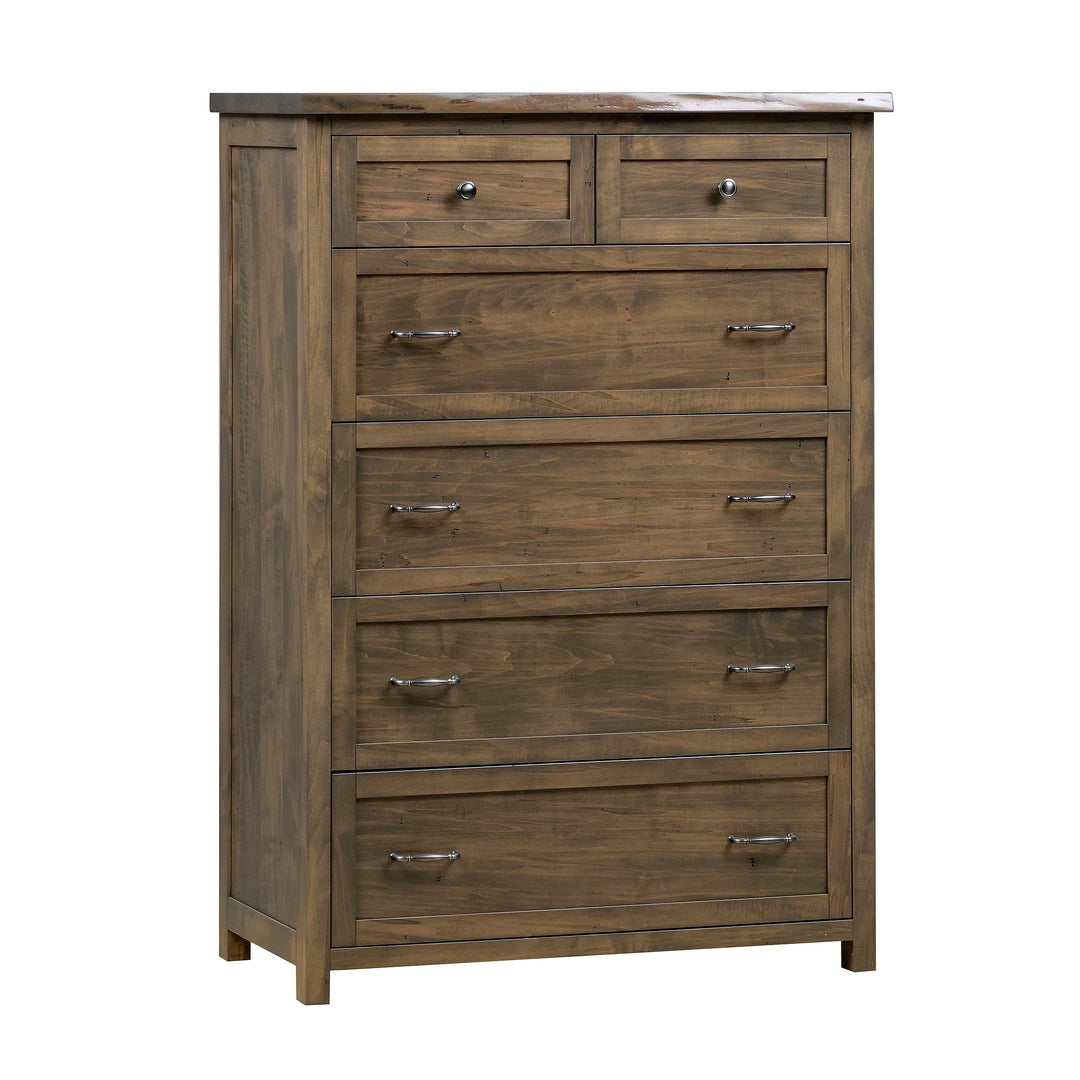 QW Amish Tuscany Live Edge 6 Drawer Chest