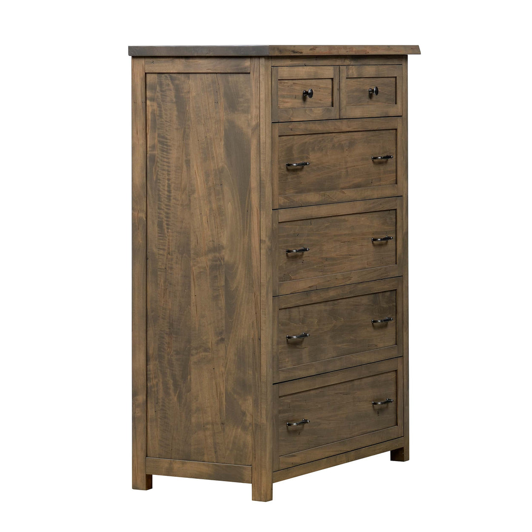 QW Amish Tuscany Live Edge 6 Drawer Chest