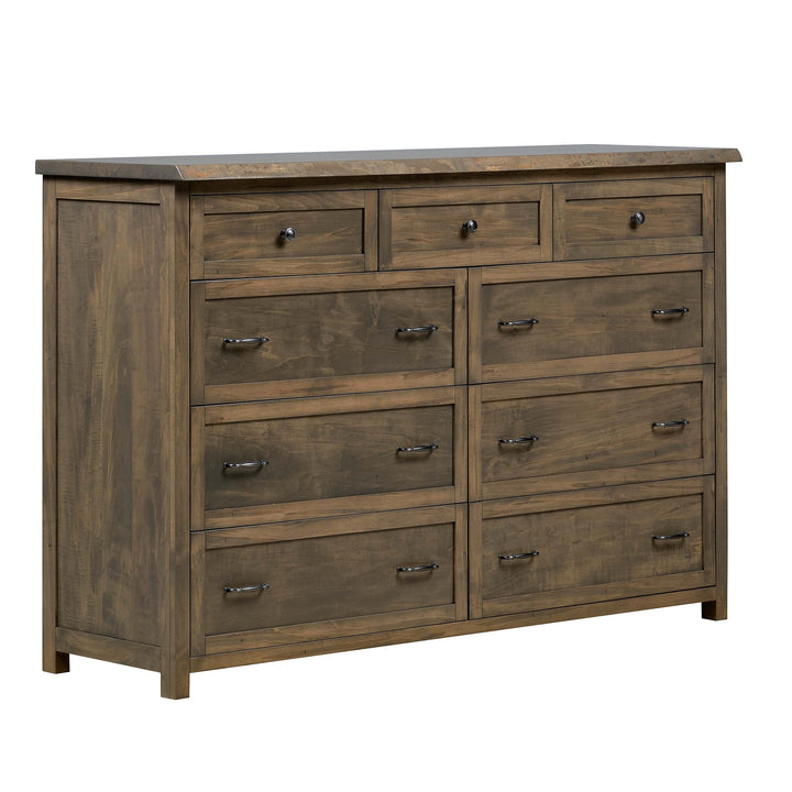 QW Amish Tuscany Live Edge Dresser with Optional Mirror