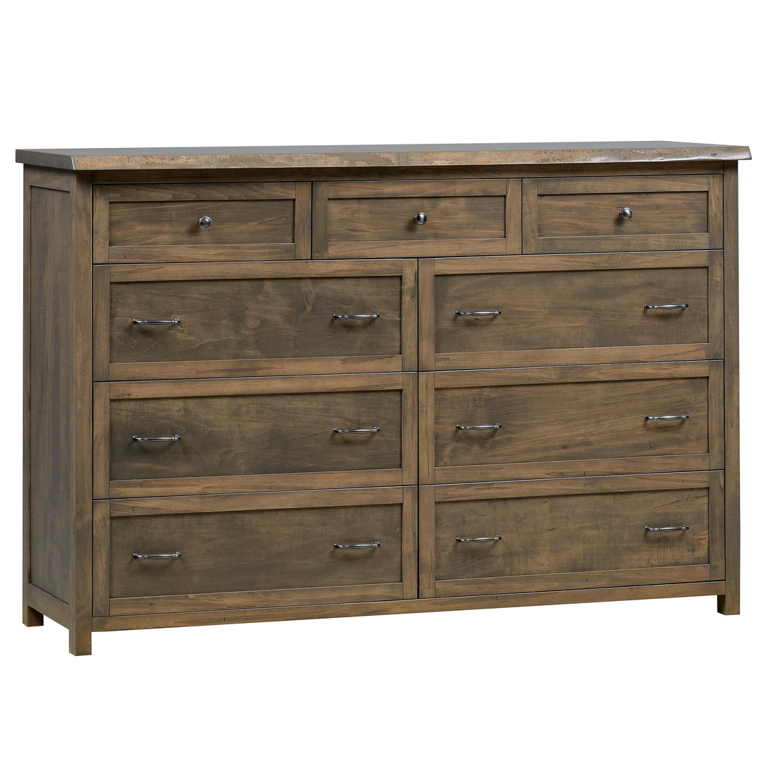 QW Amish Tuscany Live Edge Dresser with Optional Mirror