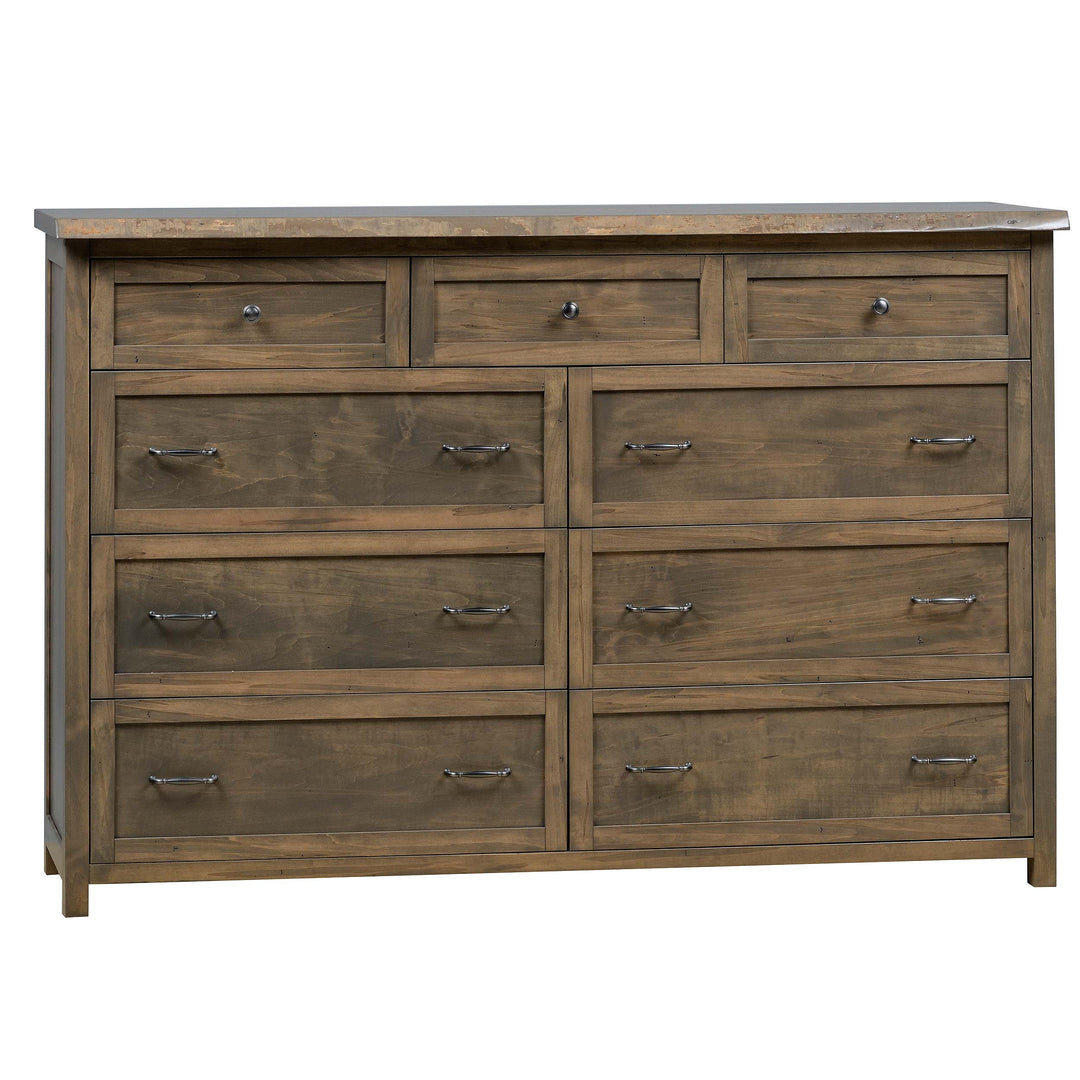 QW Amish Tuscany Live Edge Dresser with Optional Mirror