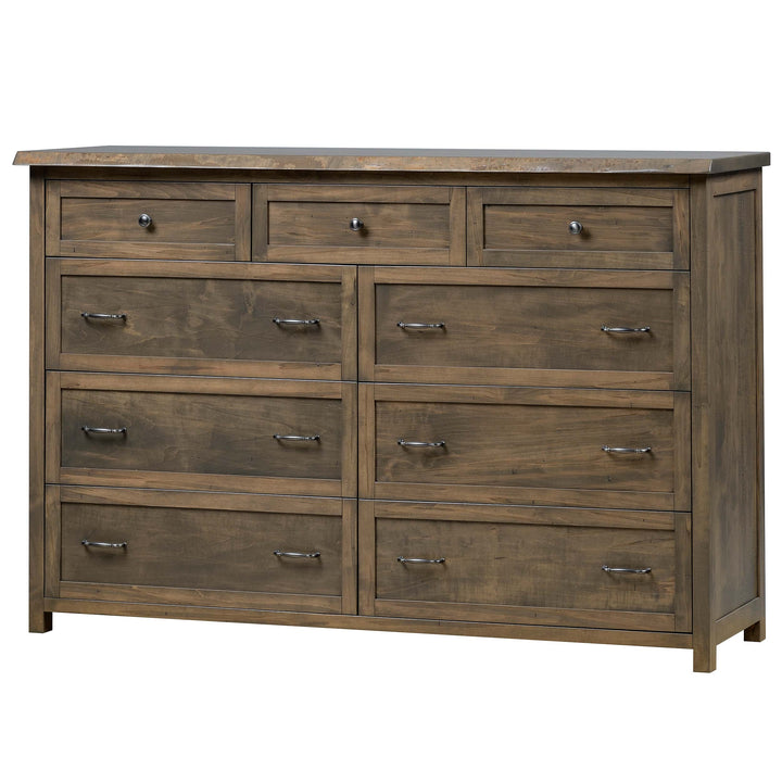 QW Amish Tuscany Live Edge Dresser with Optional Mirror