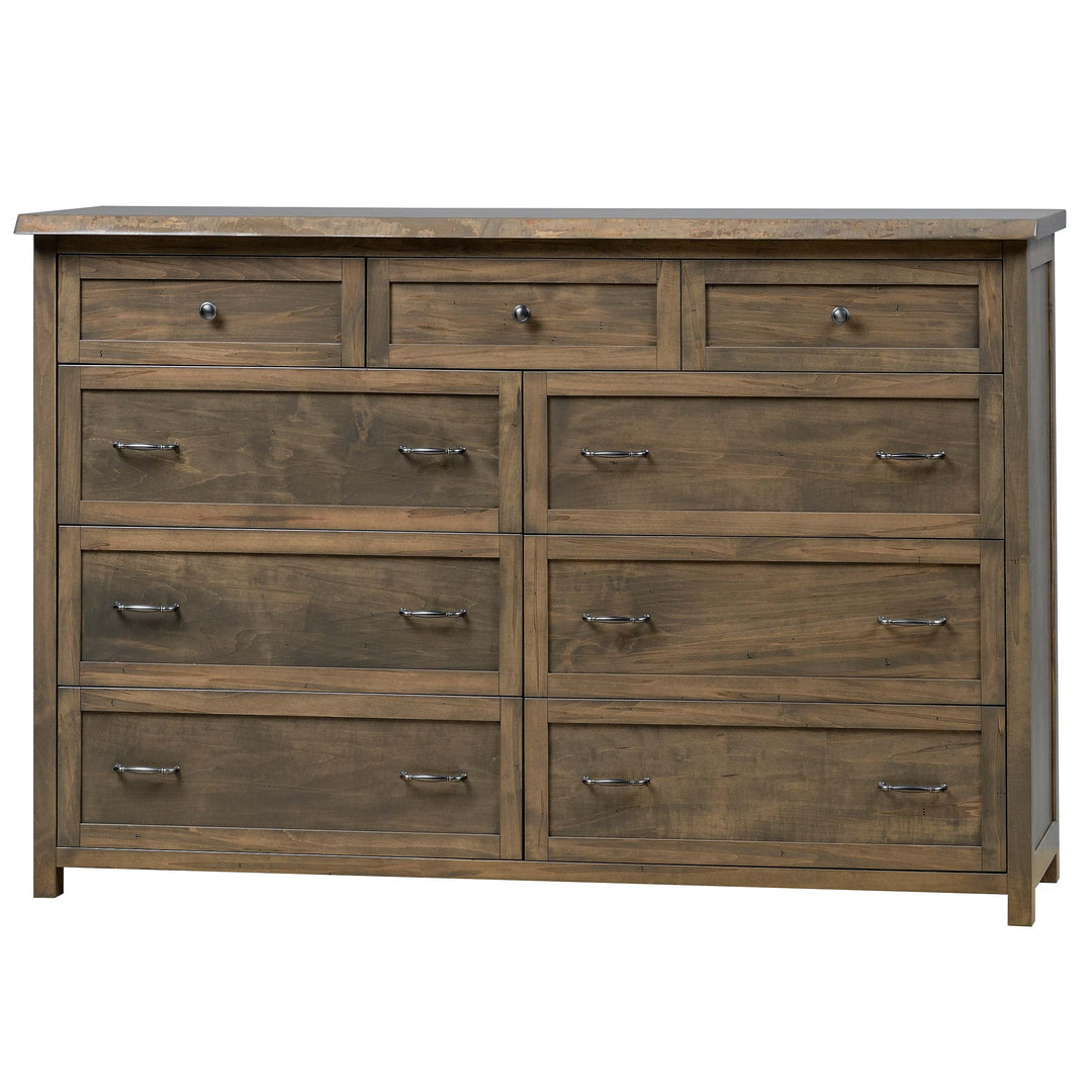 QW Amish Tuscany Live Edge Dresser with Optional Mirror