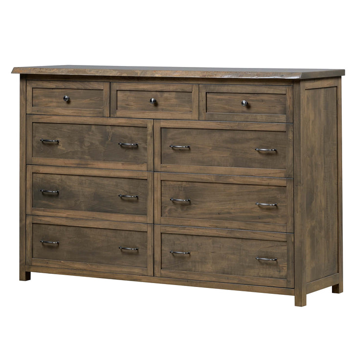 QW Amish Tuscany Live Edge Dresser with Optional Mirror