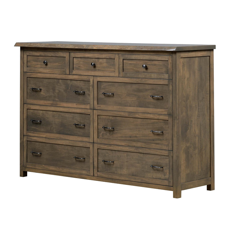 QW Amish Tuscany Live Edge Dresser with Optional Mirror