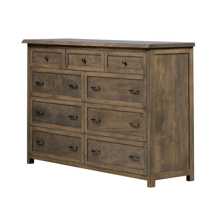 QW Amish Tuscany Live Edge Dresser with Optional Mirror