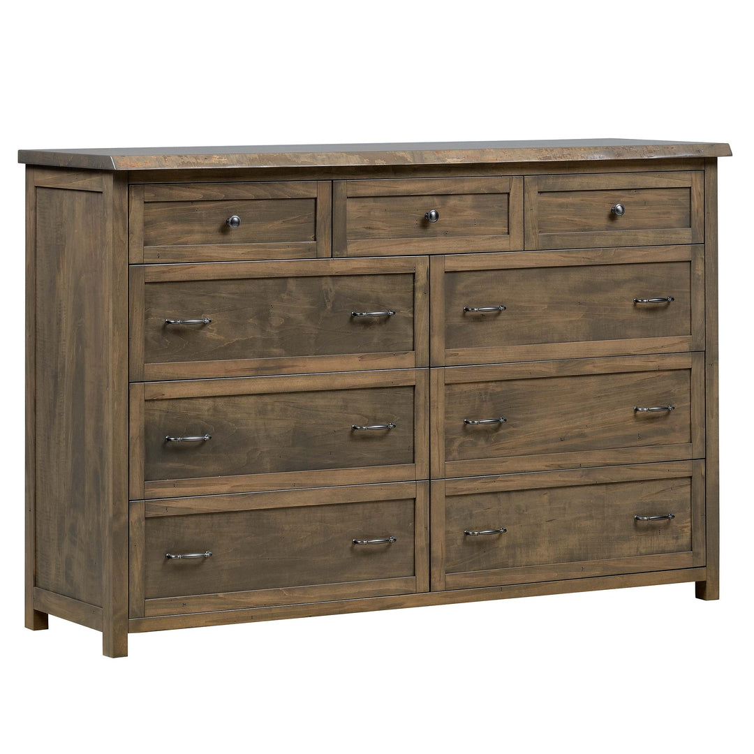 QW Amish Tuscany Live Edge Dresser with Optional Mirror