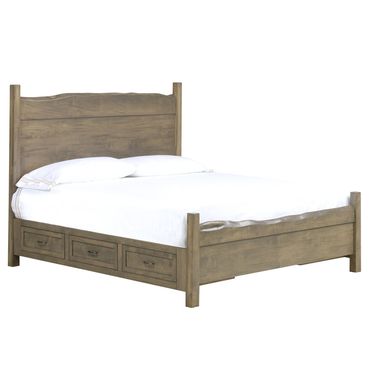 QW Amish Tuscany Live Edge Storage Bed