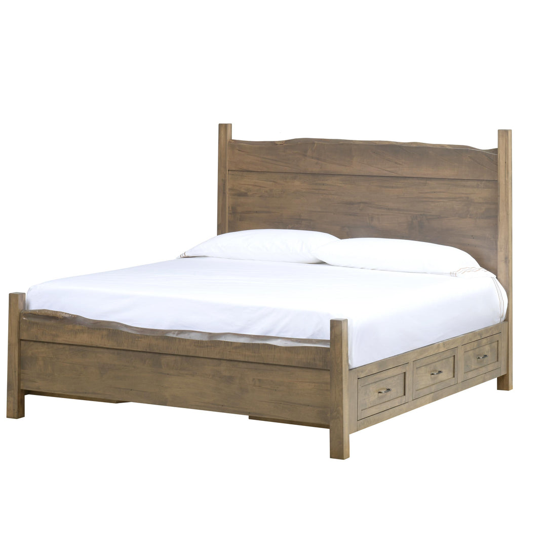 QW Amish Tuscany Live Edge Storage Bed