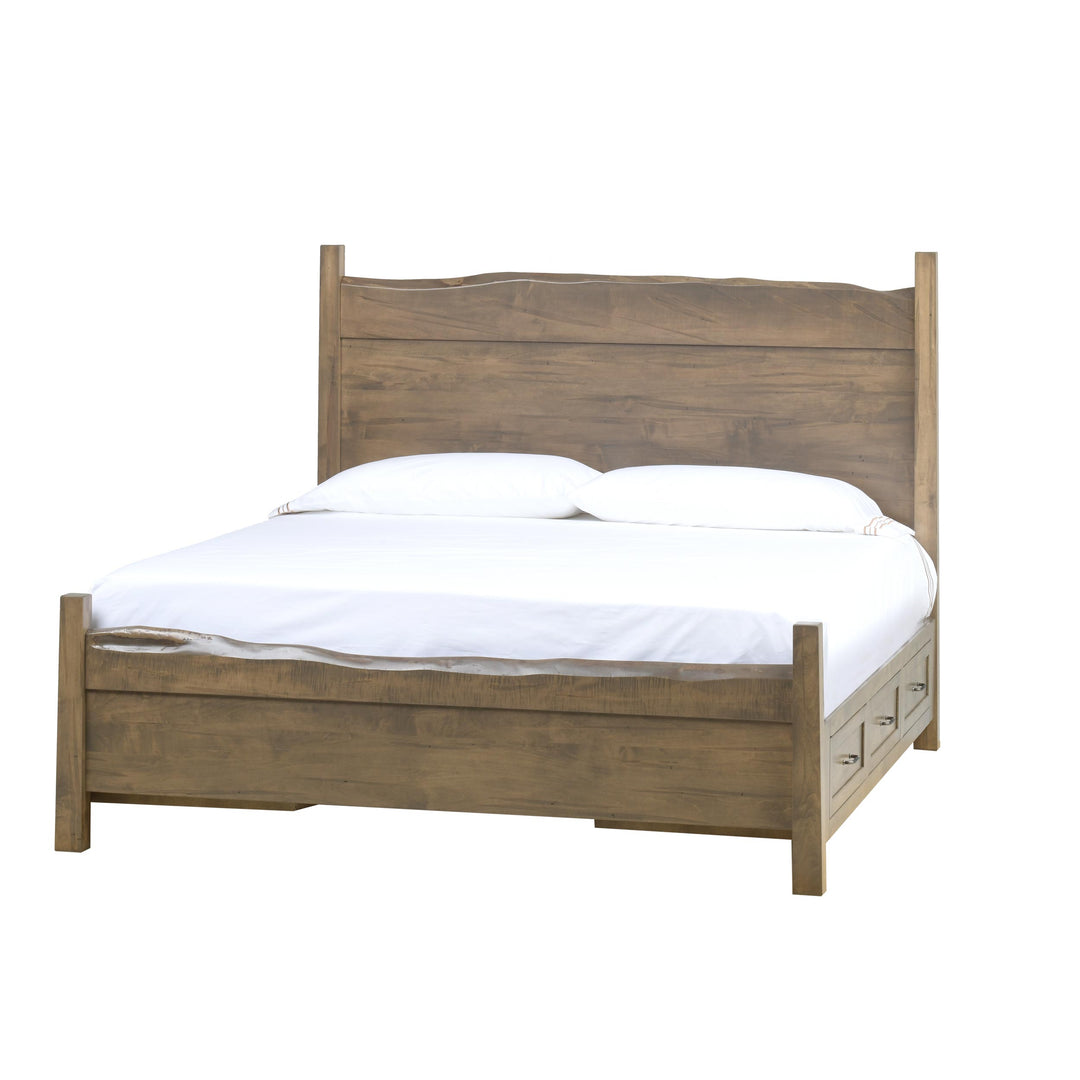 QW Amish Tuscany Live Edge Storage Bed