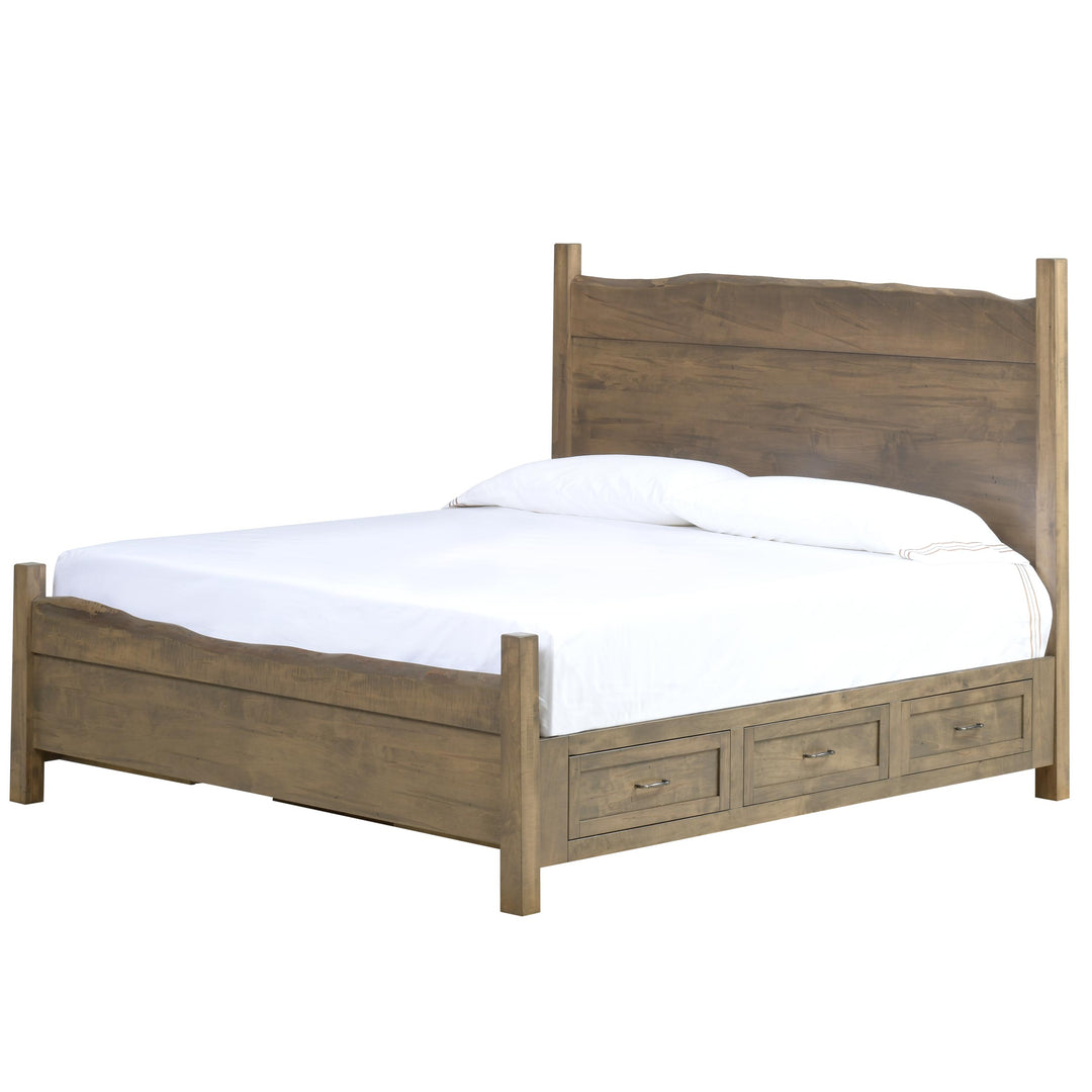 QW Amish Tuscany Live Edge Storage Bed