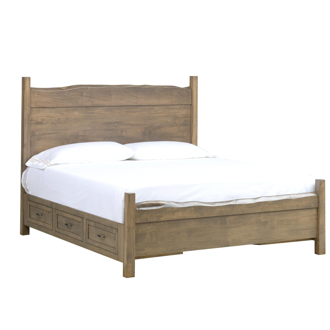 QW Amish Tuscany Live Edge Storage Bed