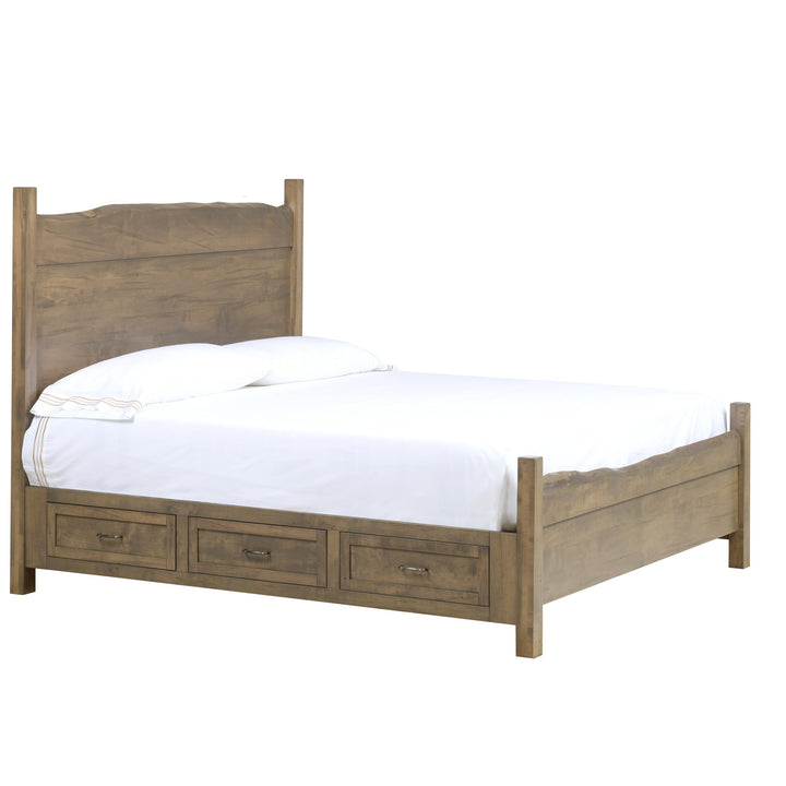 QW Amish Tuscany Live Edge Storage Bed