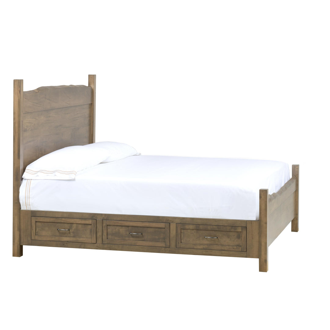 QW Amish Tuscany Live Edge Storage Bed