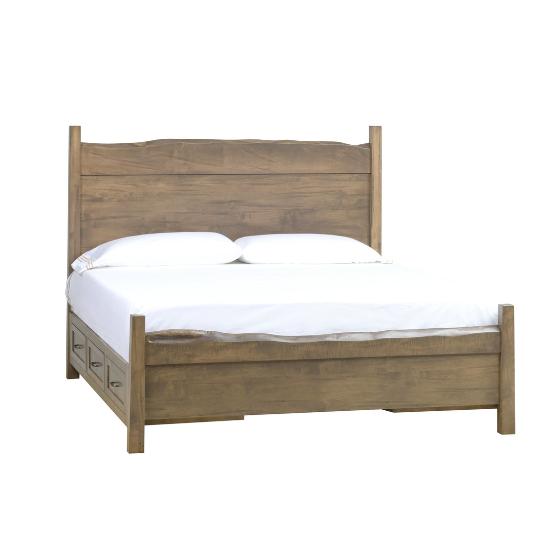 QW Amish Tuscany Live Edge Storage Bed