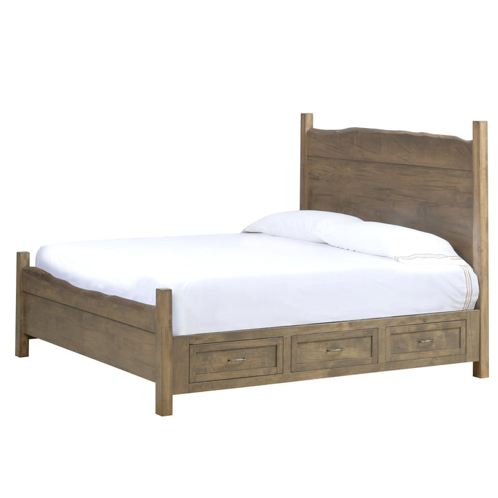 QW Amish Tuscany Live Edge Storage Bed